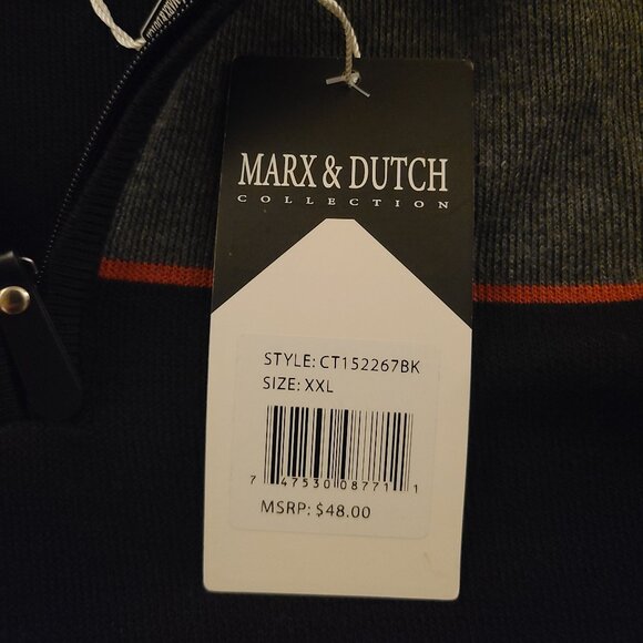 Men's XXL Marx & Dutch Collection Black Long-sleeved shirt - Picture 3 of 8